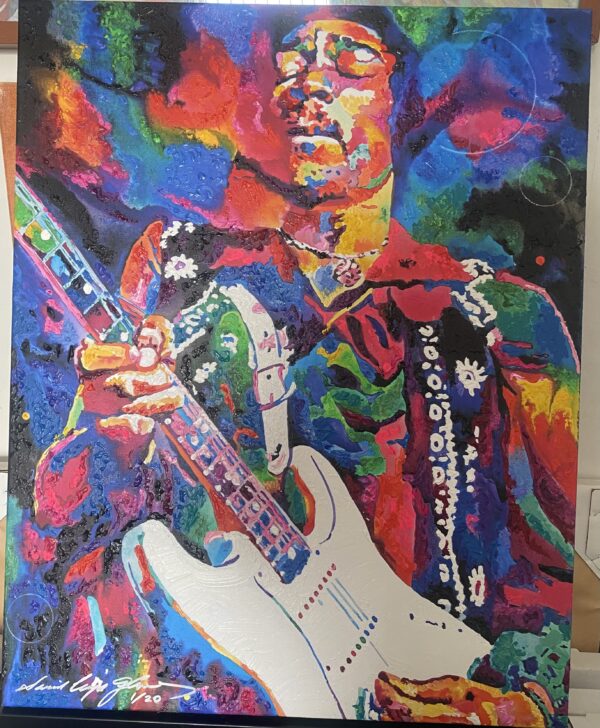 David Lloyd Glover "Jimi Hendrix" Mixed Media Original