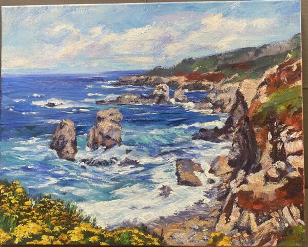 David Lloyd Glover "Dramatic Big Sur Coast" Original on Canvas